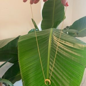 Madewell Long Gold Crescent Necklace